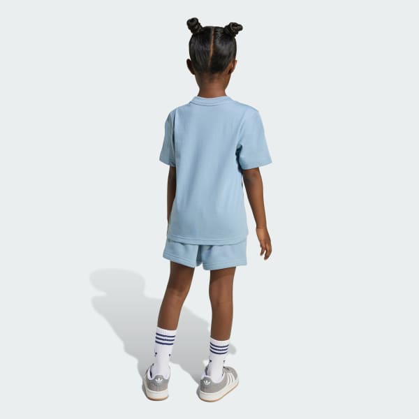 Bleu Ensemble t-shirt et short enfants