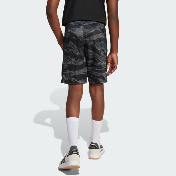 Zwart Train Essentials Camo Print Short Kids