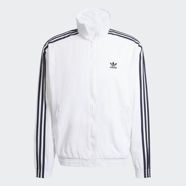 アディダス adidas トラックジャケット ホワイト×パープル アディダス アディカラー ウーブン ファイヤーバード トラック