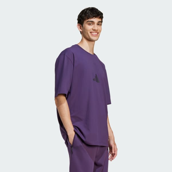 Purple adidas Z.N.E. Loose-Fit T-Shirt