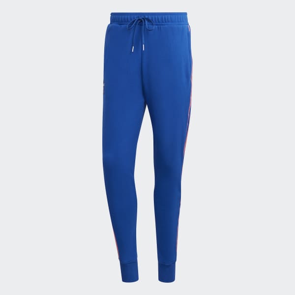 Blue Juventus Lifestyler Heavy Cotton Tracksuit Bottoms L3380