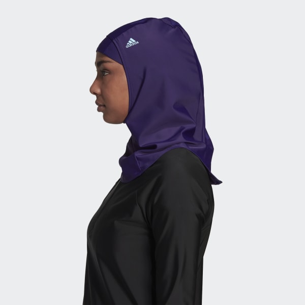 Purple 3-Stripes Swim Hijab