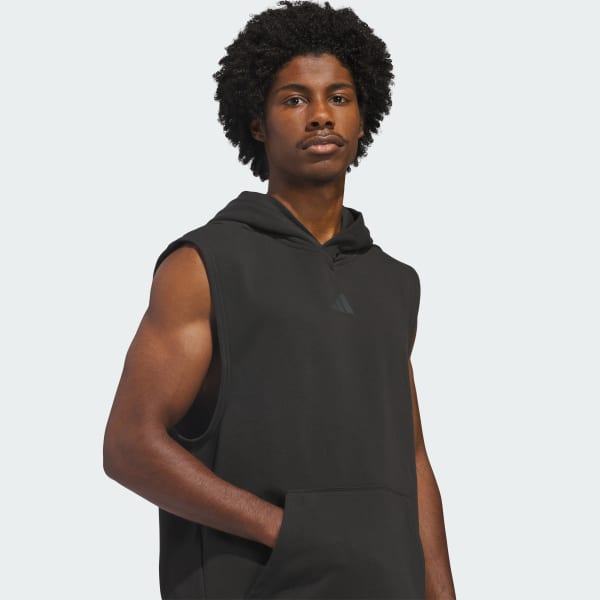 adidas Power Workout Sleeveless hoodie - Black | Free Shipping