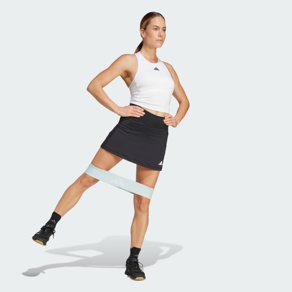 Black Optime Skort With Integrated Bike Shorts
