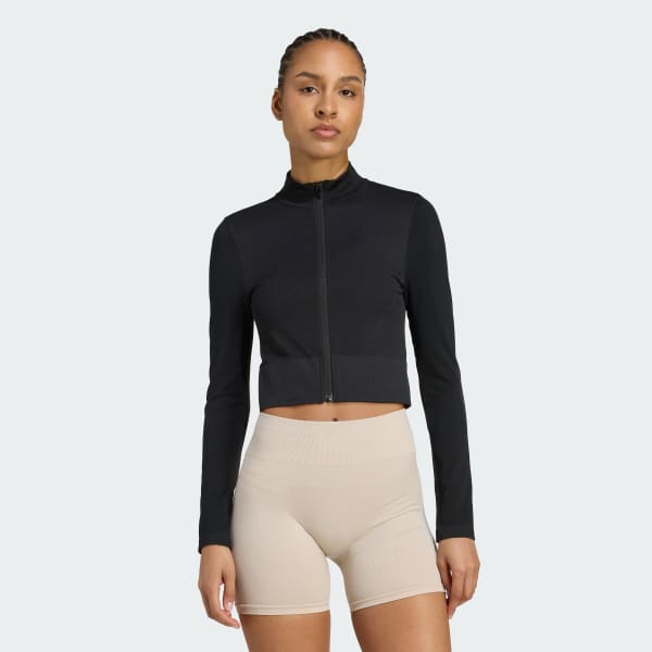 Sort Workout Essentials Full-Zip Knit jakke