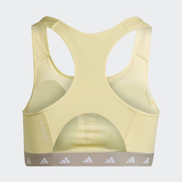 Giallo Reggiseno sportivo Powerreact Training Medium-Support Techfit (Curvy) F6305