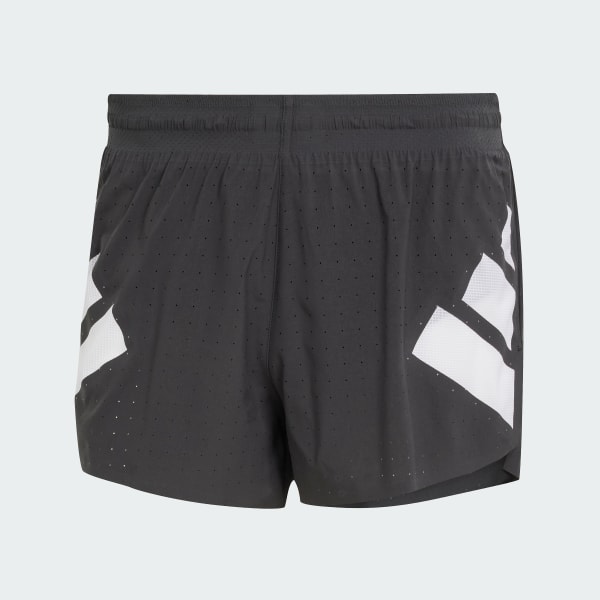 Schwarz Adizero Road to Records Split Shorts
