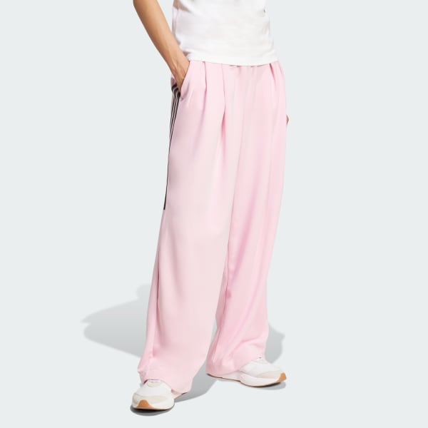 ピンク ティロ スリーストライプス プリーツ パンツ