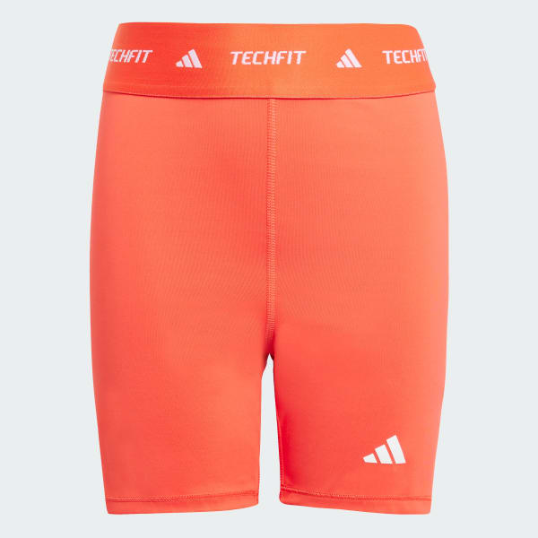 Orange TECHFIT kurze Leggings