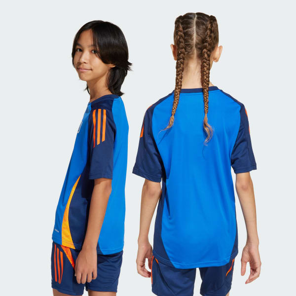 Blauw Juventus Tiro 24 Competition Training Voetbalshirt Kids