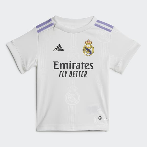 Conjunto para bebés Uniforme Local Real Madrid Condivo 22 - Blanco adidas