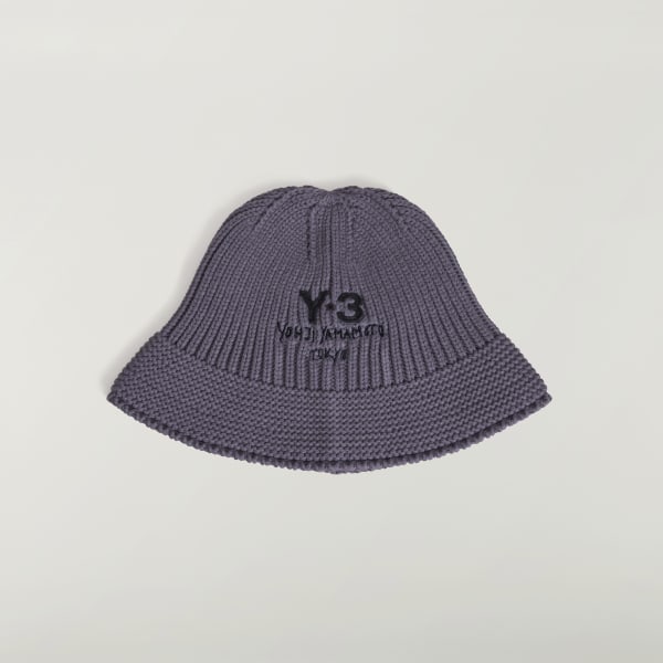 adidas Y-3 Heritage Knit Bucket Hat - Grey | Free Shipping with