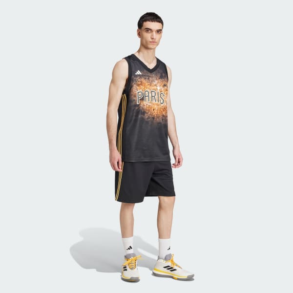 cerná Paris Basketball Shorts