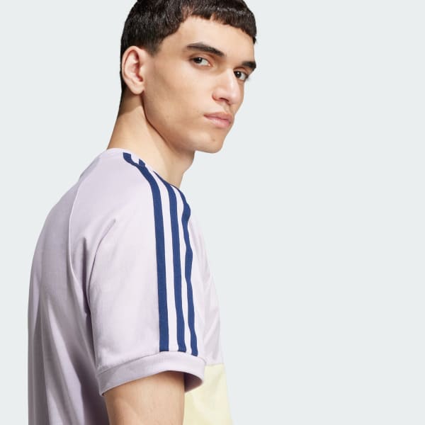 adidas 3-Stripes Panel Tee - Purple | adidas Singapore