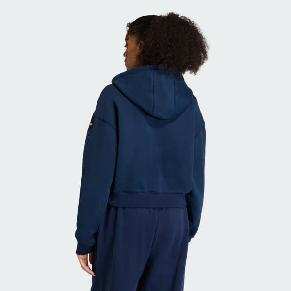 Azul Buzo con capucha EQT por encima de la cintura