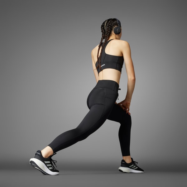 สีดำ กางเกงรัดรูปเจ็ดส่วน Run Essentials Stay in Play