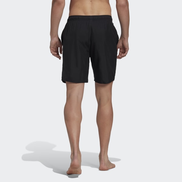 Czerń Classic Length 3-Stripes Swim Shorts