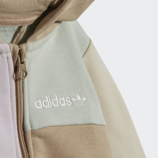 正品 adidas color block hoodie set アディダスセットアップ adidas Originals アディダス セットアップ キッズ ジップ