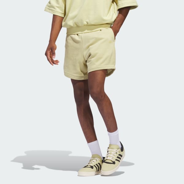 Yellow Basketball Sueded Shorts