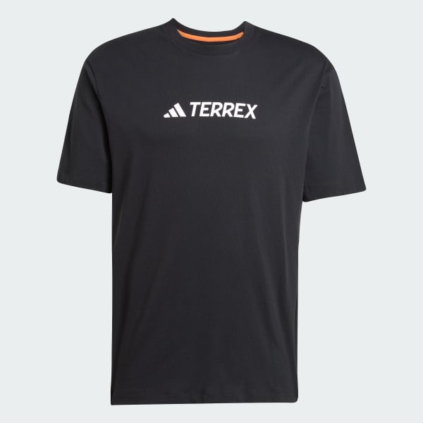 สีดำ เสื้อยืดคลาสสิกโลโก้ Terrex