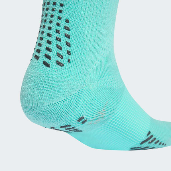 Turquoise adidas Football GRIP Printed Crew Performance Socks Cushioned