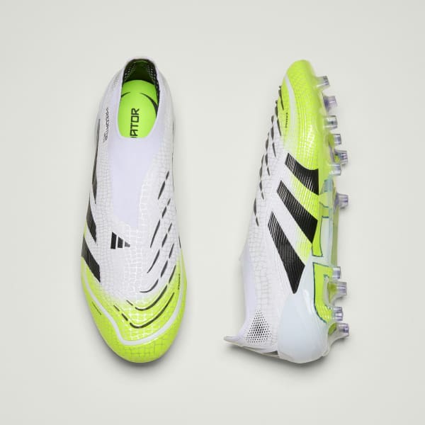 Blanco Botines de terreno firme sin cordones Predator Elite