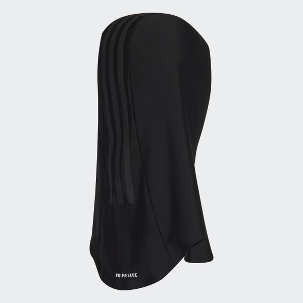 Black 3-Stripes Swim Hijab