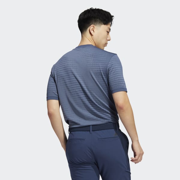 Niebieski Statement Seamless Polo Shirt CM495