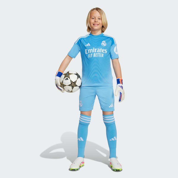 Blue Real Madrid 25/26 Home Goalkeeper Youth Kit Kids