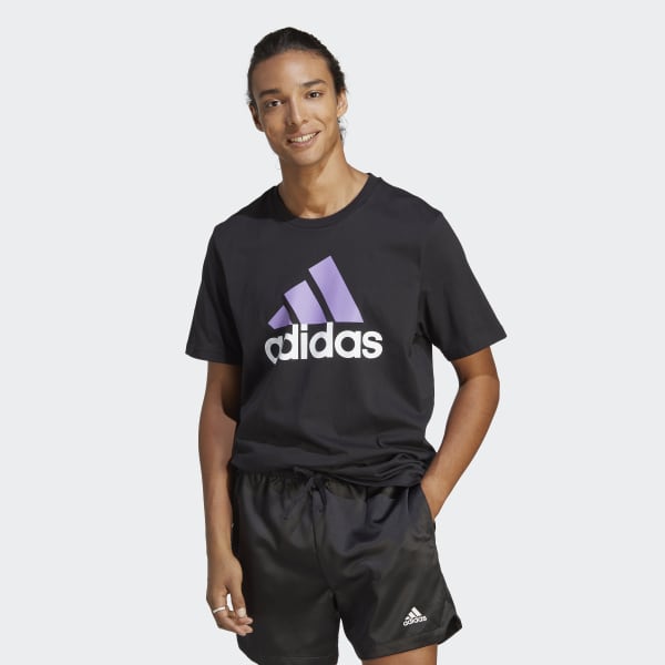 adidas Essentials Single Jersey Big Logo Tee - Black | adidas Australia