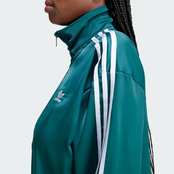 ●2773_2 新品 adidas ルーズサテントラックトップ グリーン M adidas ジャージ ルーズ サテン トラックトップ / アディダス