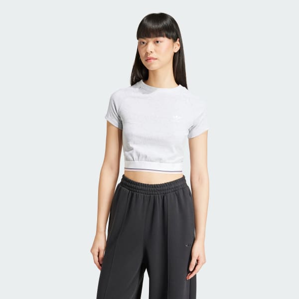 Grijs Tape Waistband T-shirt