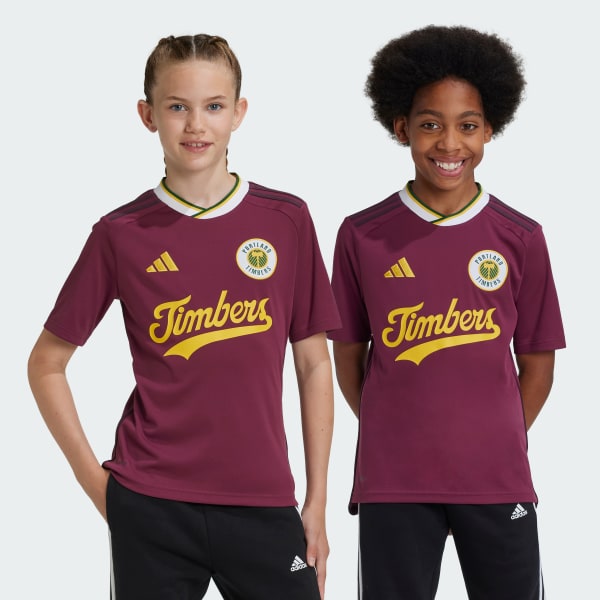 Burgundy 2024 Portland Timbers adidas Archive Youth Jersey
