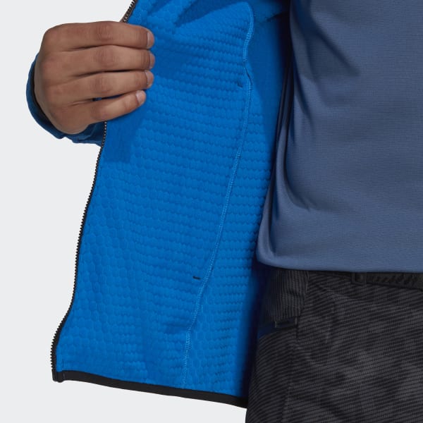 Blue Techrock Flooce Wind Hooded Jacket