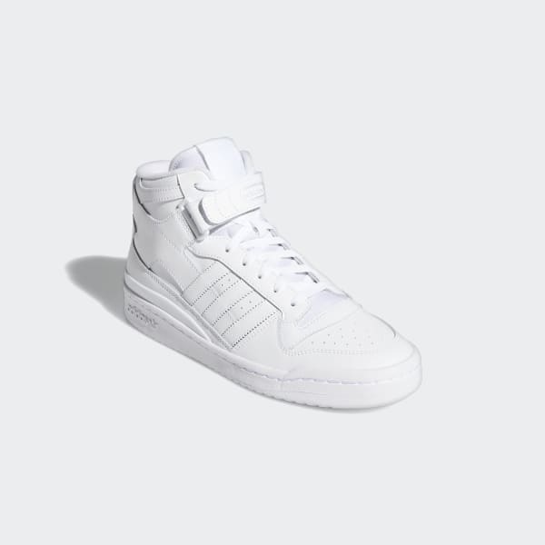 White Forum Mid Shoes