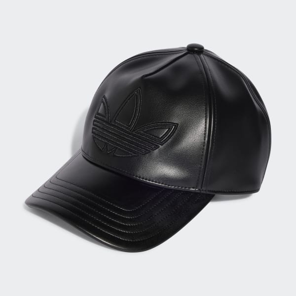 adidas Polyurethane Trefoil Outline Baseball Cap - Black | adidas