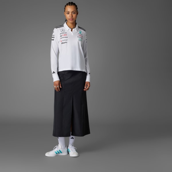 Λευκό MERCEDES - AMG PETRONAS FORMULA ONE TEAM POLO LONG SLEEVE