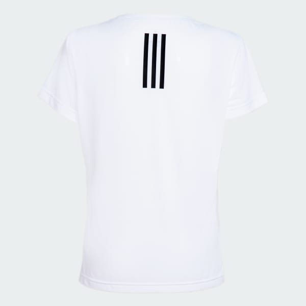 Branco Camiseta OWN THE RUN TRÊS LISTRAS FEMININA