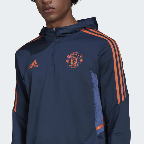 Blue Manchester United Condivo 22 Hooded Track Top P4799