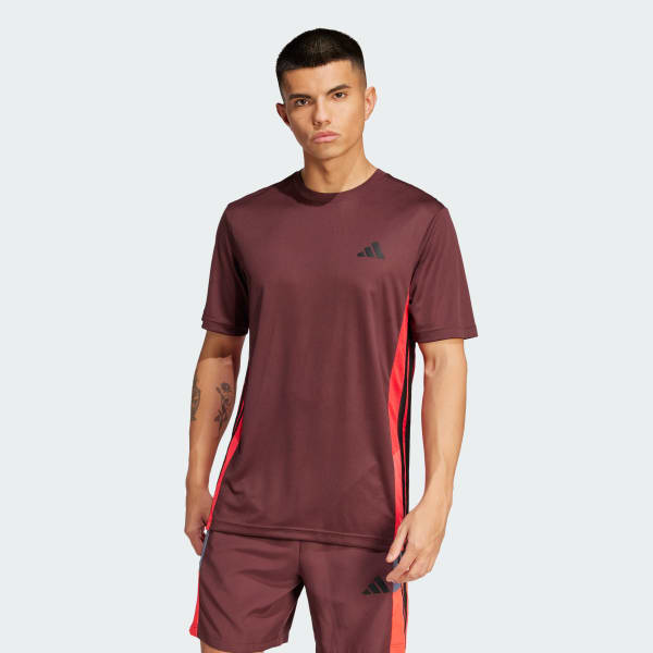 Burgundy Train Essentials Seasonal Colorblock Tee