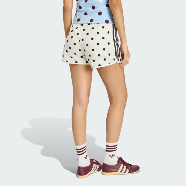 Hvit POLKA DOTS SPRINTER SHORTS