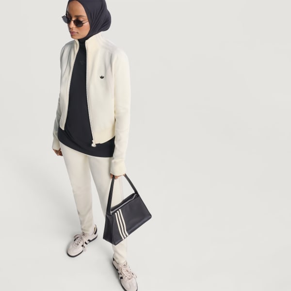 Blanco Chaqueta de punto Track Top