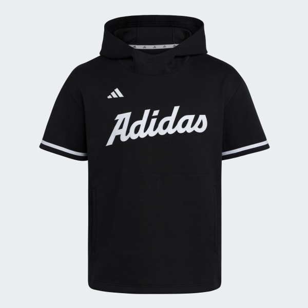 Preto Camisola com Capuz de Manga Curta Dugout ADIDAS