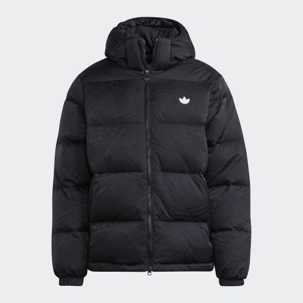 Schwarz adidas Rekive Regen Hooded Puffer Daunenjacke NQ364
