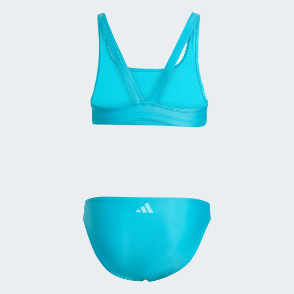 Turquoise 3-STRIPES V-BACK BIKINI