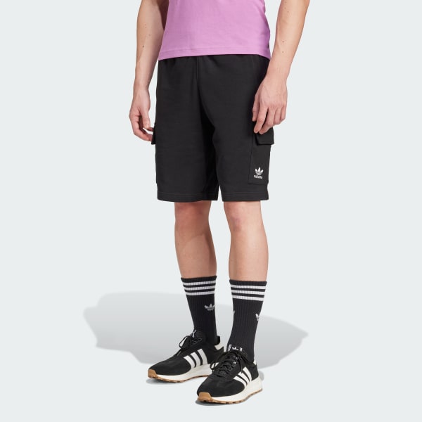Black Trefoil Essentials Cargo Shorts