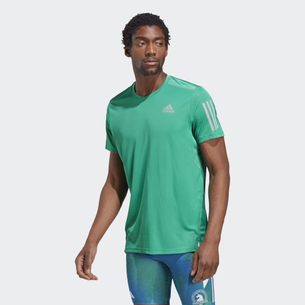 Incomparable flor Con adidas Own the Run Tee - Green | Men's Running | adidas US