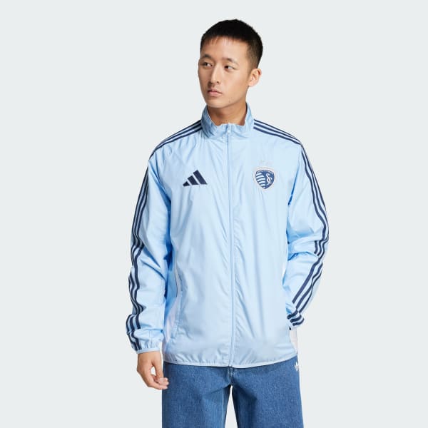 adidas Sporting Kansas City Reversible Anthem Jacket - Blue | Free