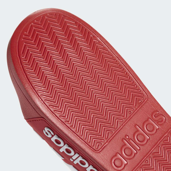 adidas cloudfoam slides red