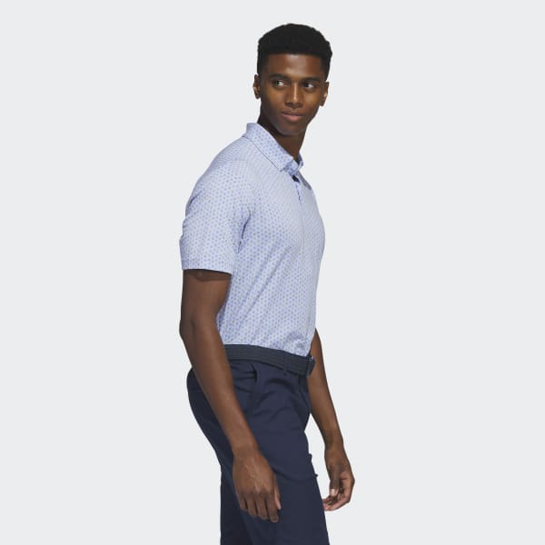 adidas Go-To Print Golf Polo Shirt - Blue | Men's Golf | adidas US